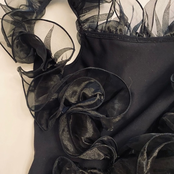 Free People Black Ruffled Bodysuit - Picture 4 of 9